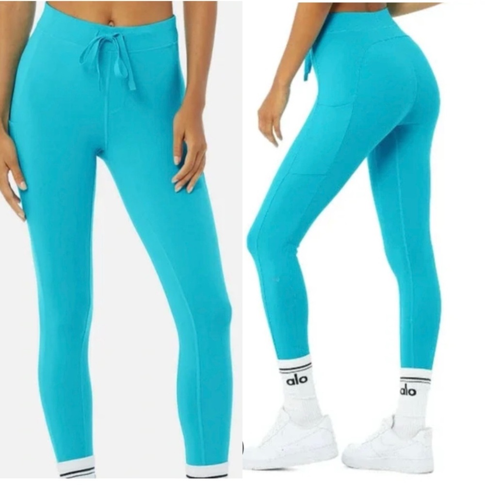 Alo Yoga Checkpoint High Rise Cropped Leggings XS|Sculpting Activewear |Pilates